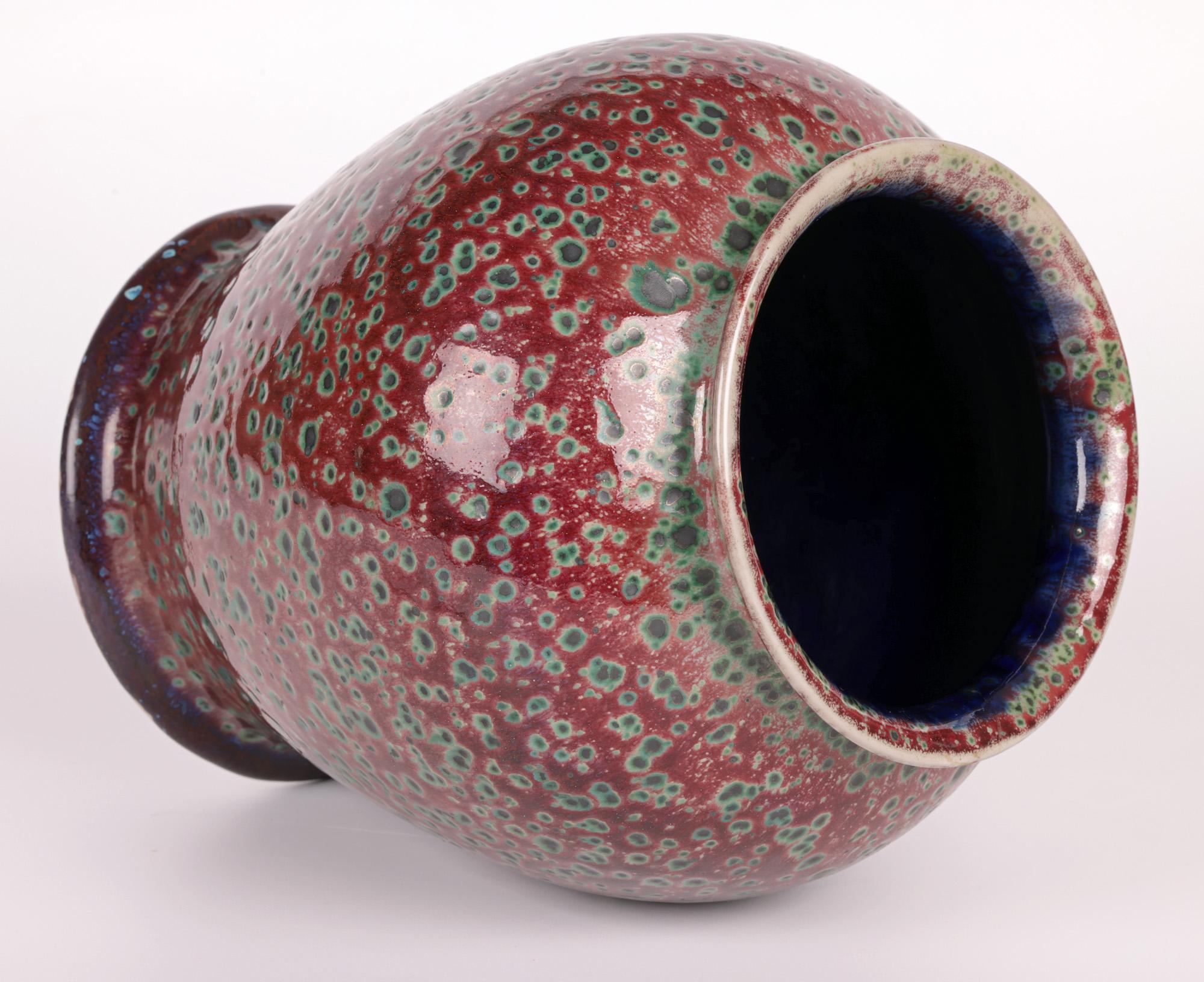 English Anita Harris Cobridge High Fired Ruskin Glazed Art Pottery Vase For Sale