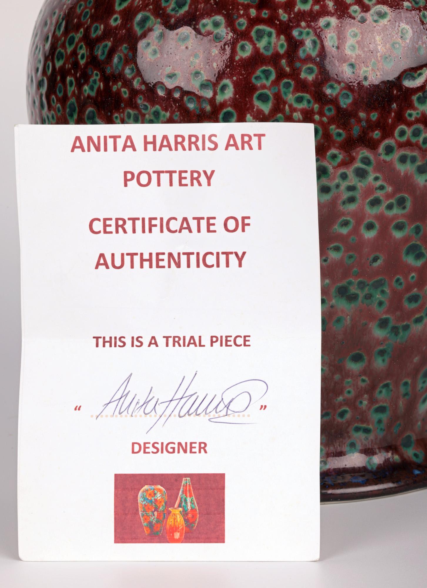 Anita Harris Cobridge High Fired Ruskin Glazed Art Pottery Vase In Good Condition For Sale In Bishop's Stortford, Hertfordshire