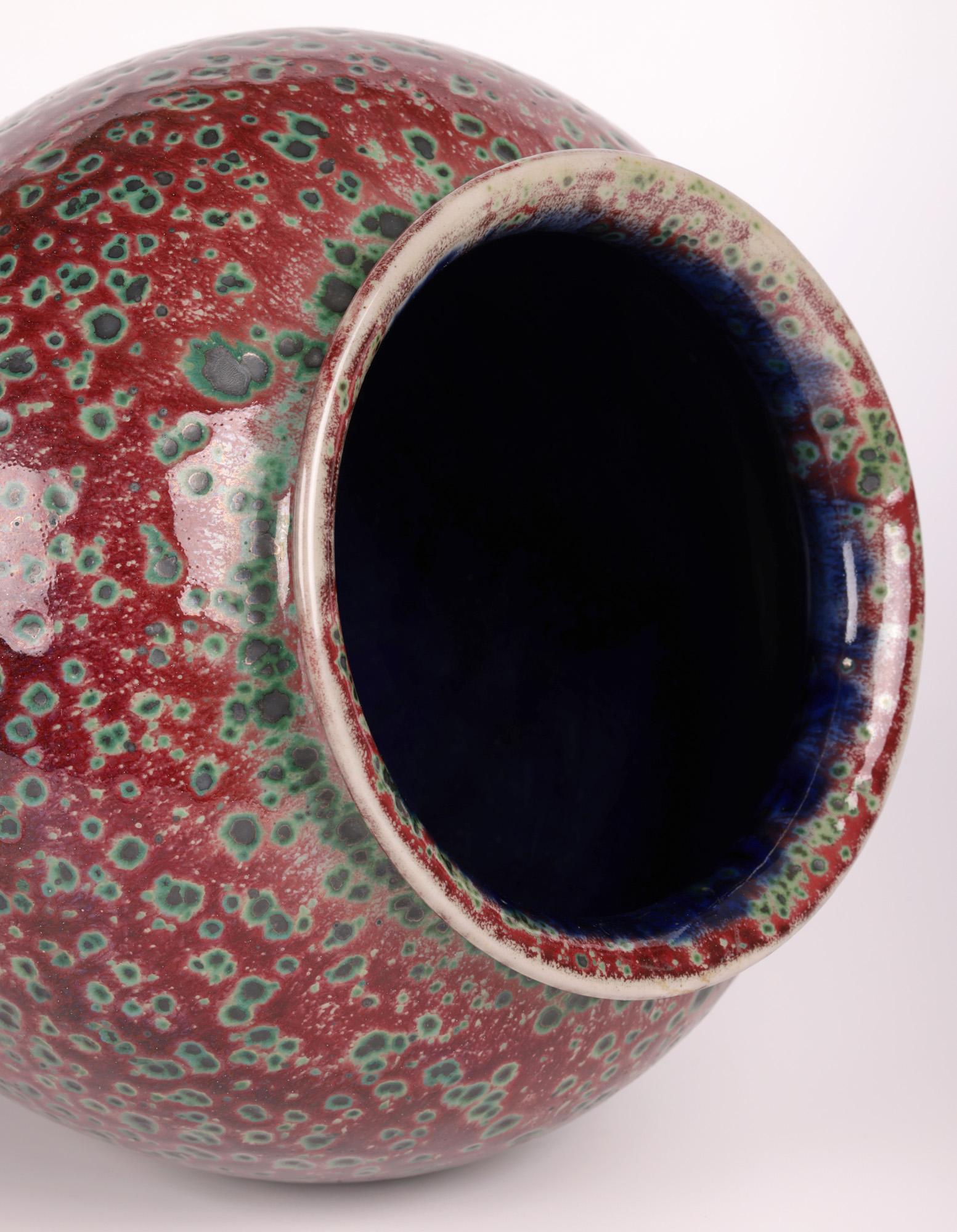 Contemporary Anita Harris Cobridge High Fired Ruskin Glazed Art Pottery Vase For Sale