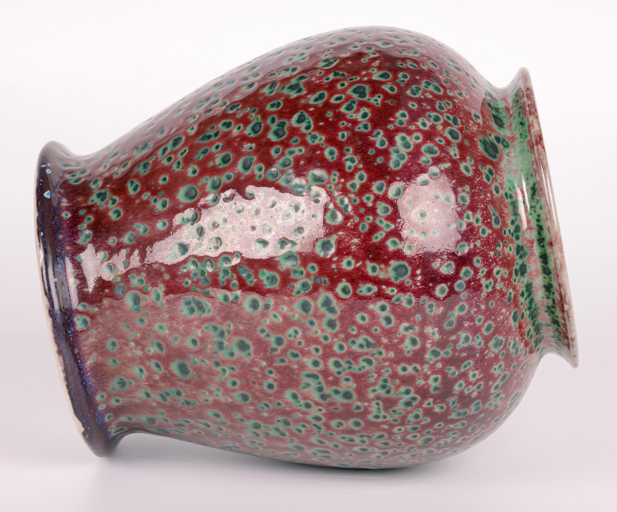 Stoneware Anita Harris Cobridge High Fired Ruskin Glazed Art Pottery Vase For Sale