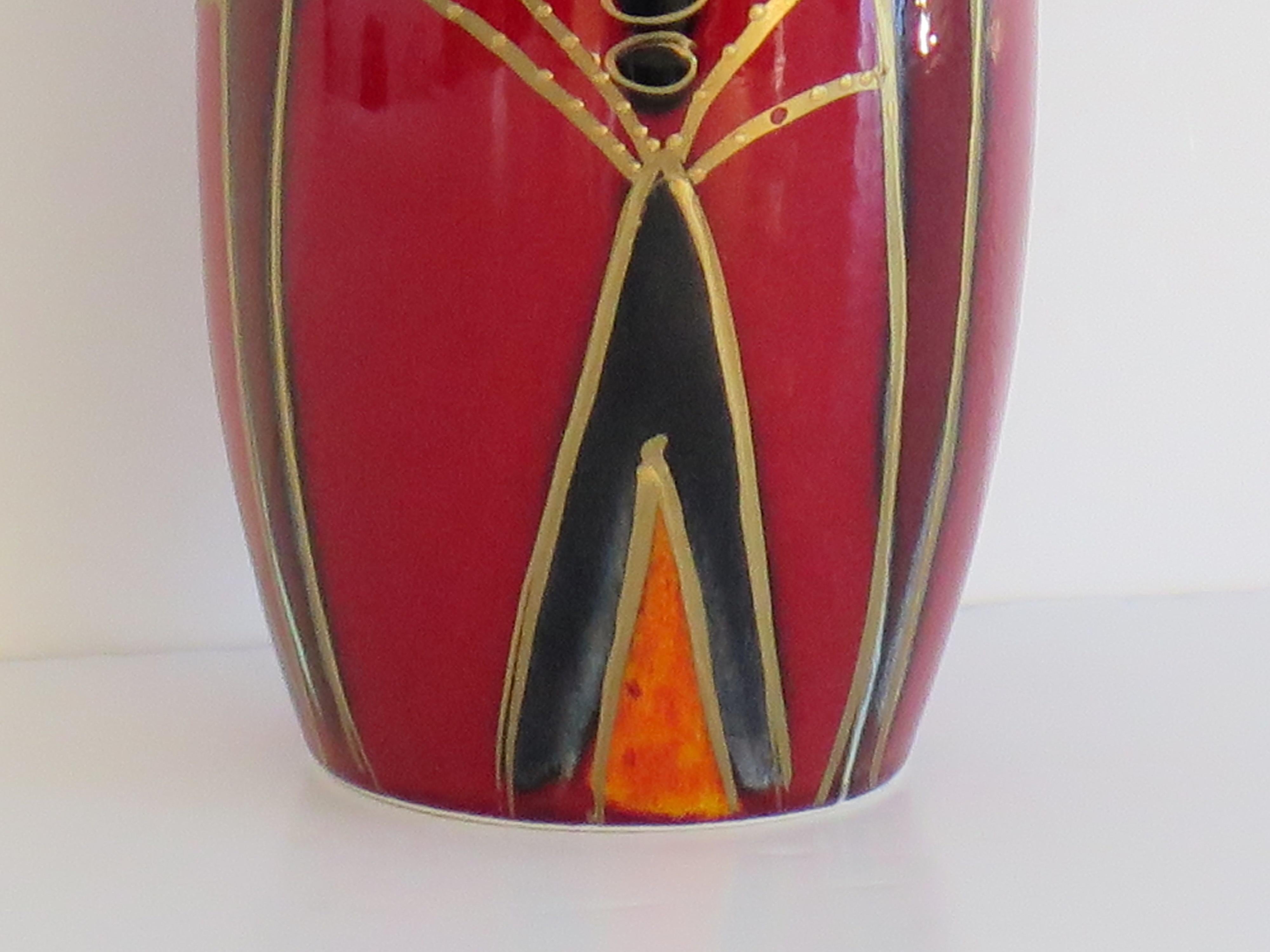 Anita Harris Vase hand made & hand painted and fully signed to the base, Ca 2010 For Sale 5