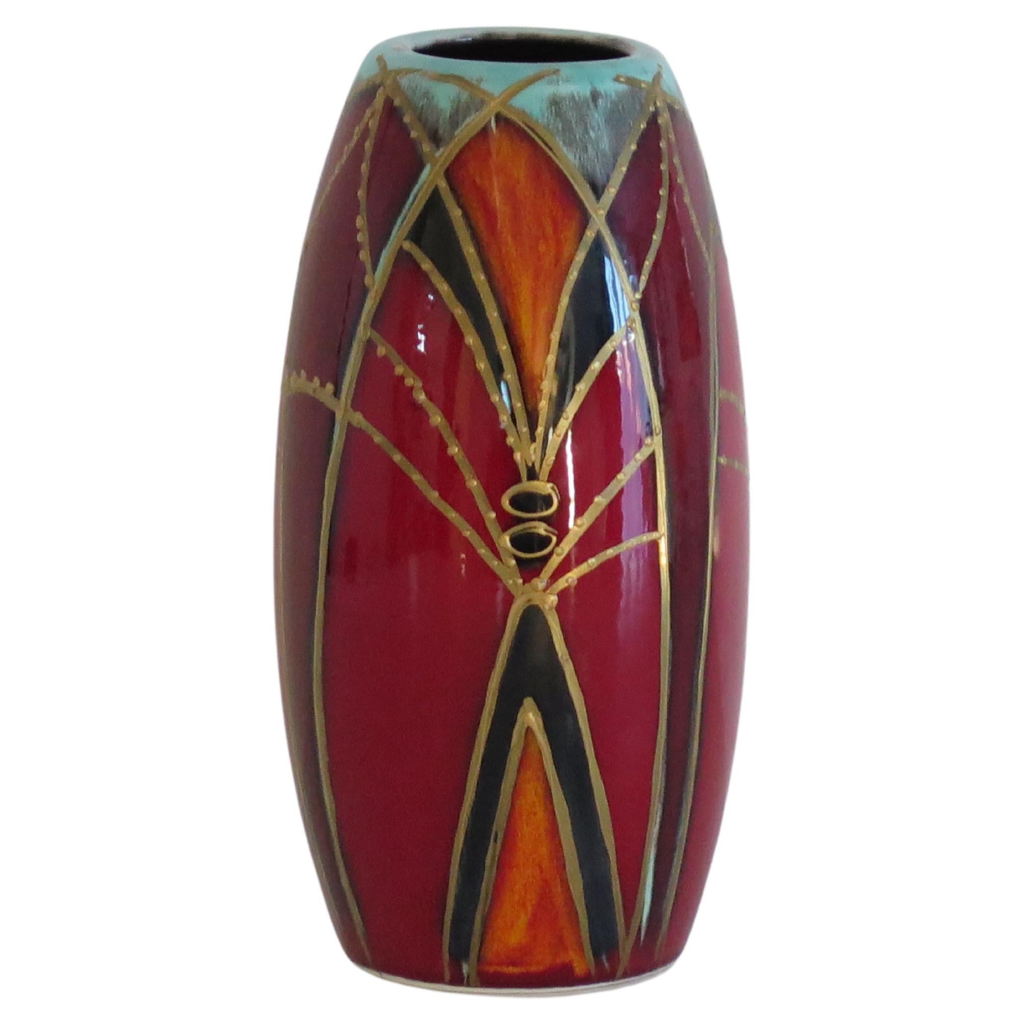 Anita Harris Vase hand made & hand painted and fully signed to the base, Ca 2010 For Sale