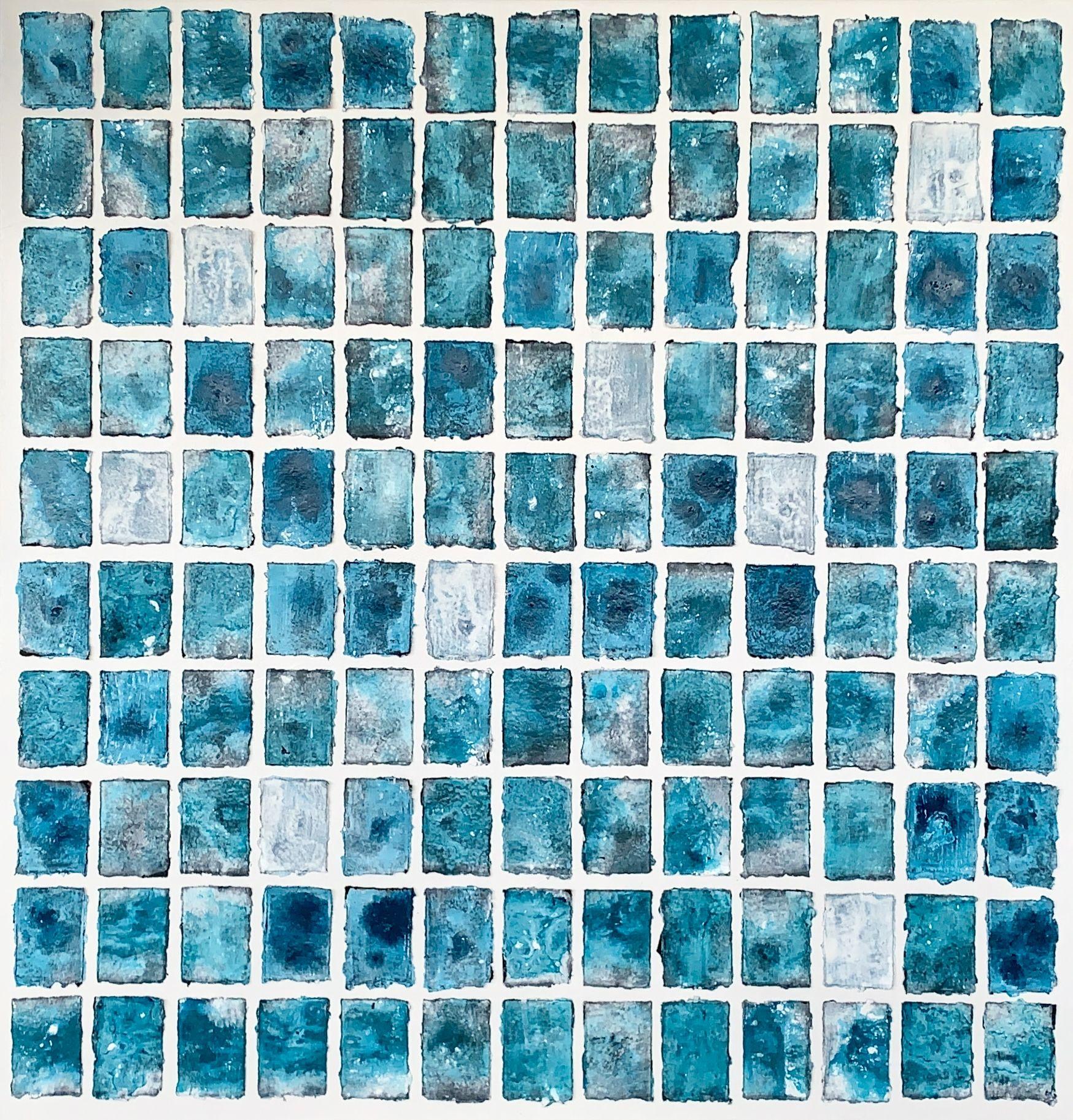 Abstract blue and white no. 2225, Painting, Acrylic on Canvas