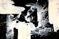 Abstract in black and white no. 0224, Painting, Acrylic on Canvas