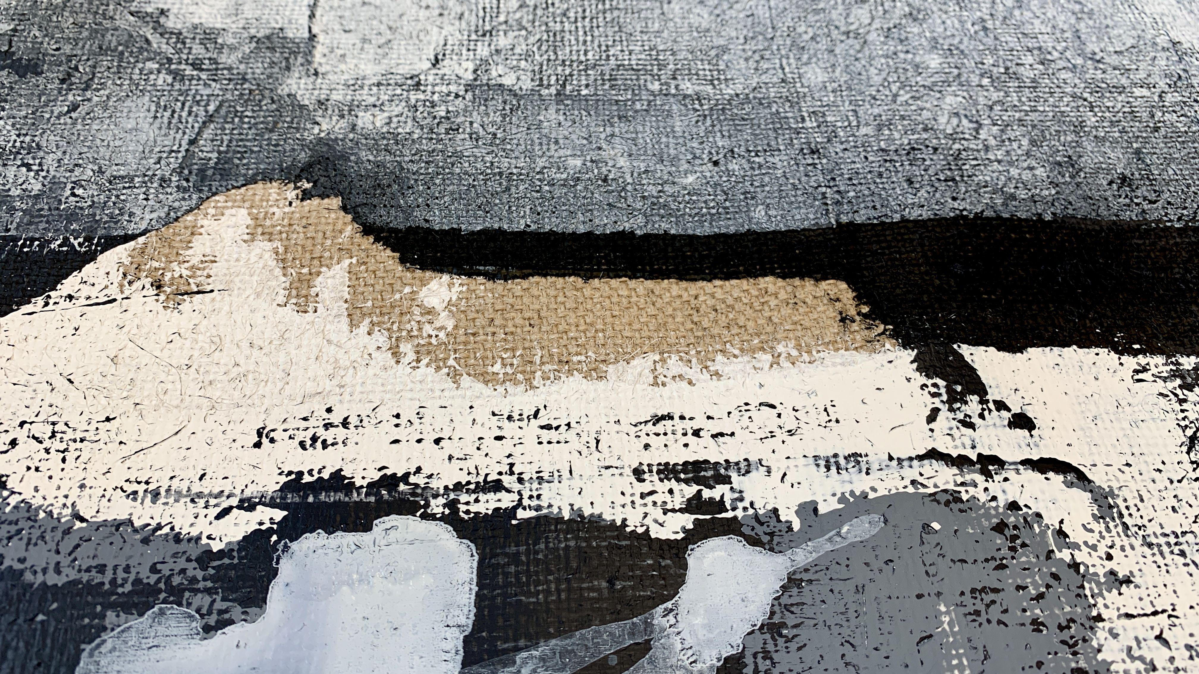 Abstracto nº 1124 XXL blanco y negro, Pintura, Acrílico sobre lienzo 1