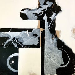 Abstrakte Nr. 2722 XXL Schwarz-Weiß-Gemälde, Gemälde, Acryl auf Leinwand