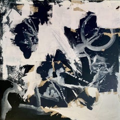 Abstrakte Nr. 323 XXL Schwarz-Weiß-Gemälde, Gemälde, Acryl auf Leinwand