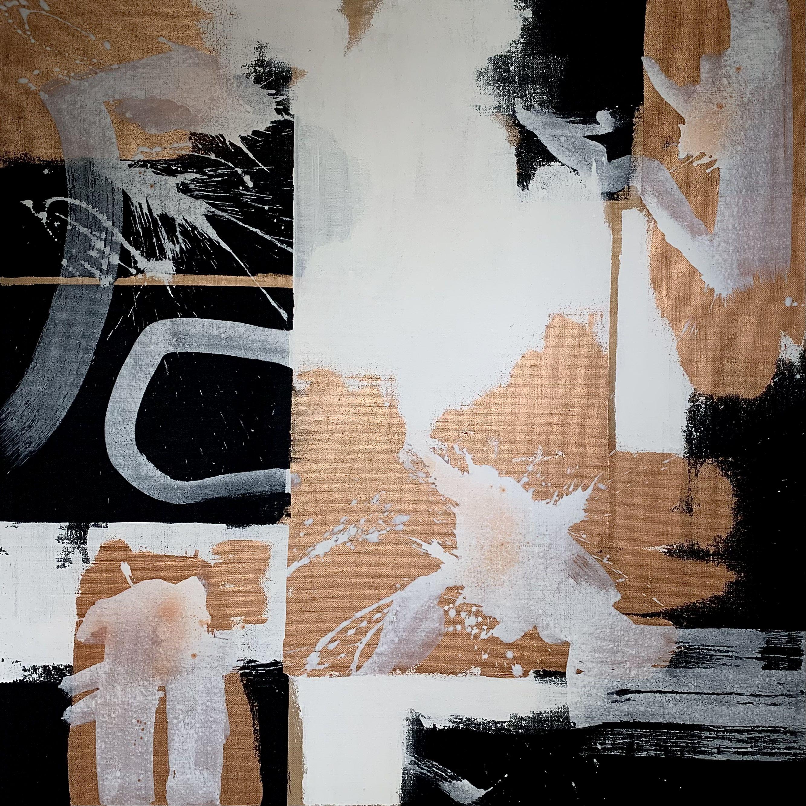 Anita Kaufmann Abstract Painting - Abstract no. 4522 XXL copper, Painting, Acrylic on Canvas