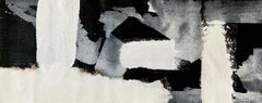 Abstract no. 6421 XXL noir et blanc, Peinture, Acrylique sur toile