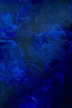 Beyond the sea no. 1424 blue abstract, Painting, Acrylic on Canvas