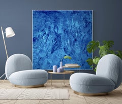 Jenseits des Meeres Nr. 1524 blau abstrakt groß, Gemälde, Acryl auf Leinwand