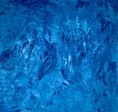 Jenseits des Meeres Nr. 1524 blau abstrakt groß, Gemälde, Acryl auf Leinwand