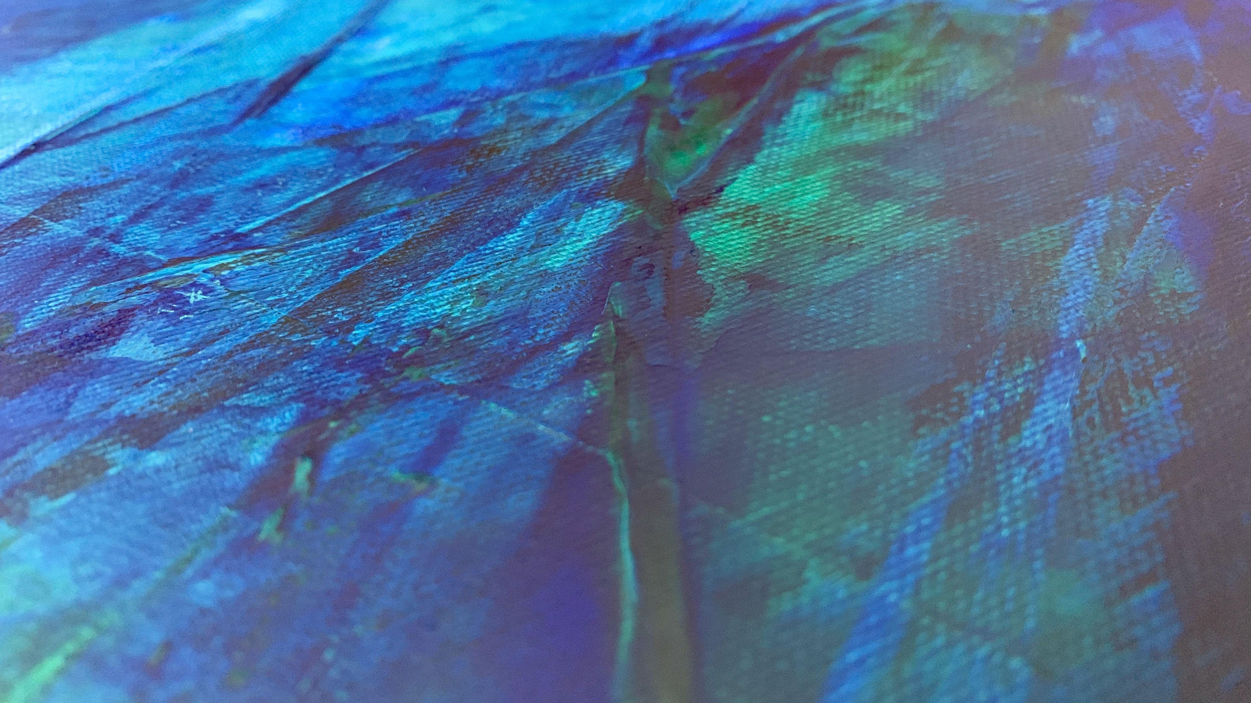Beyond the sea no. 1924 large blue abstract, Painting, Acrylic on Canvas For Sale 2