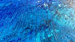 Beyond the sea no. 2224 large blue abstract - set, Painting, Acrylic on Canvas