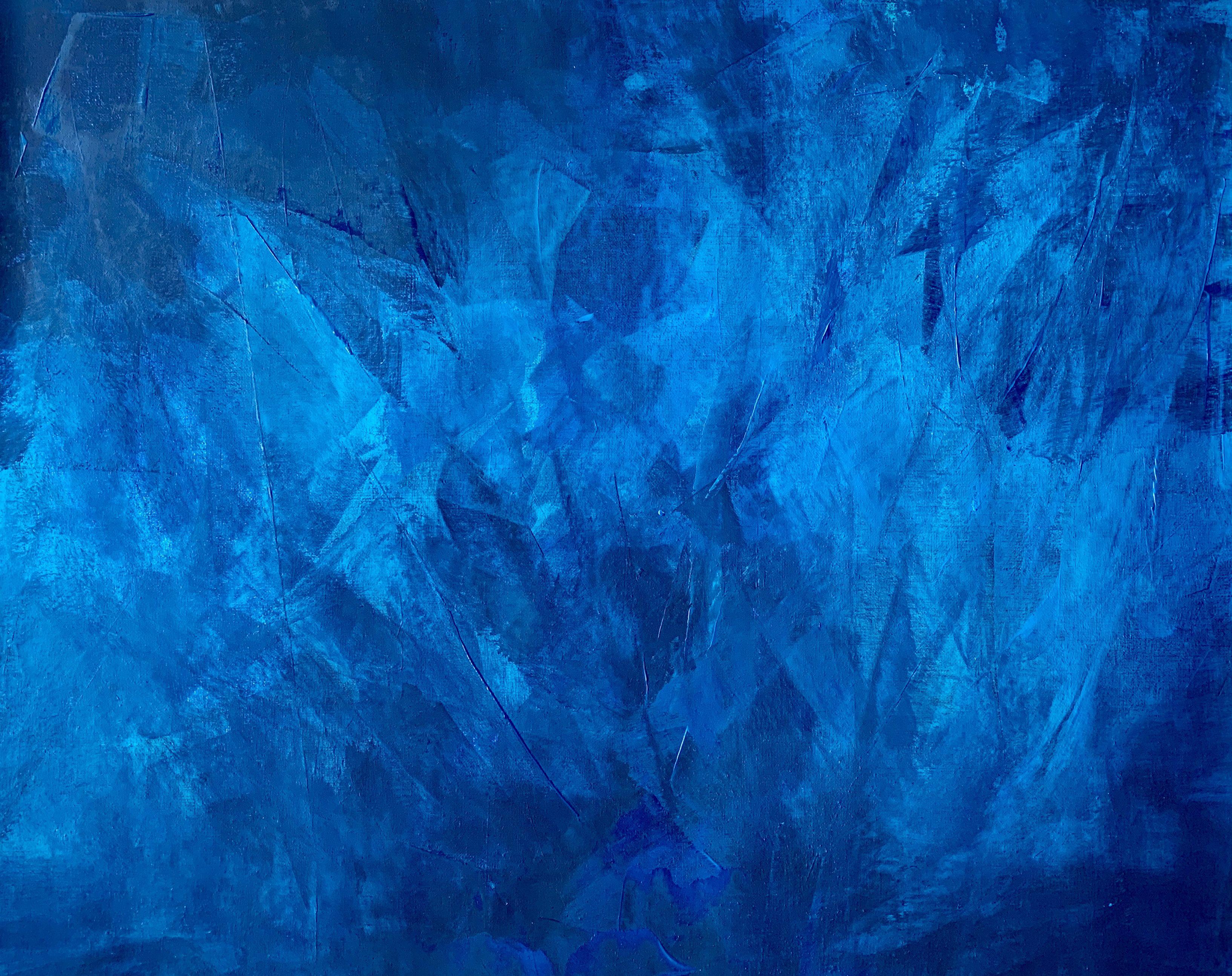 Jenseits des Meeres Nr. 2425 blau abstrakt, Gemälde, Acryl auf Leinwand