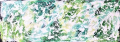 Beyond the sea No. 6422 large green abstract, Painting, Acrylic on Canvas