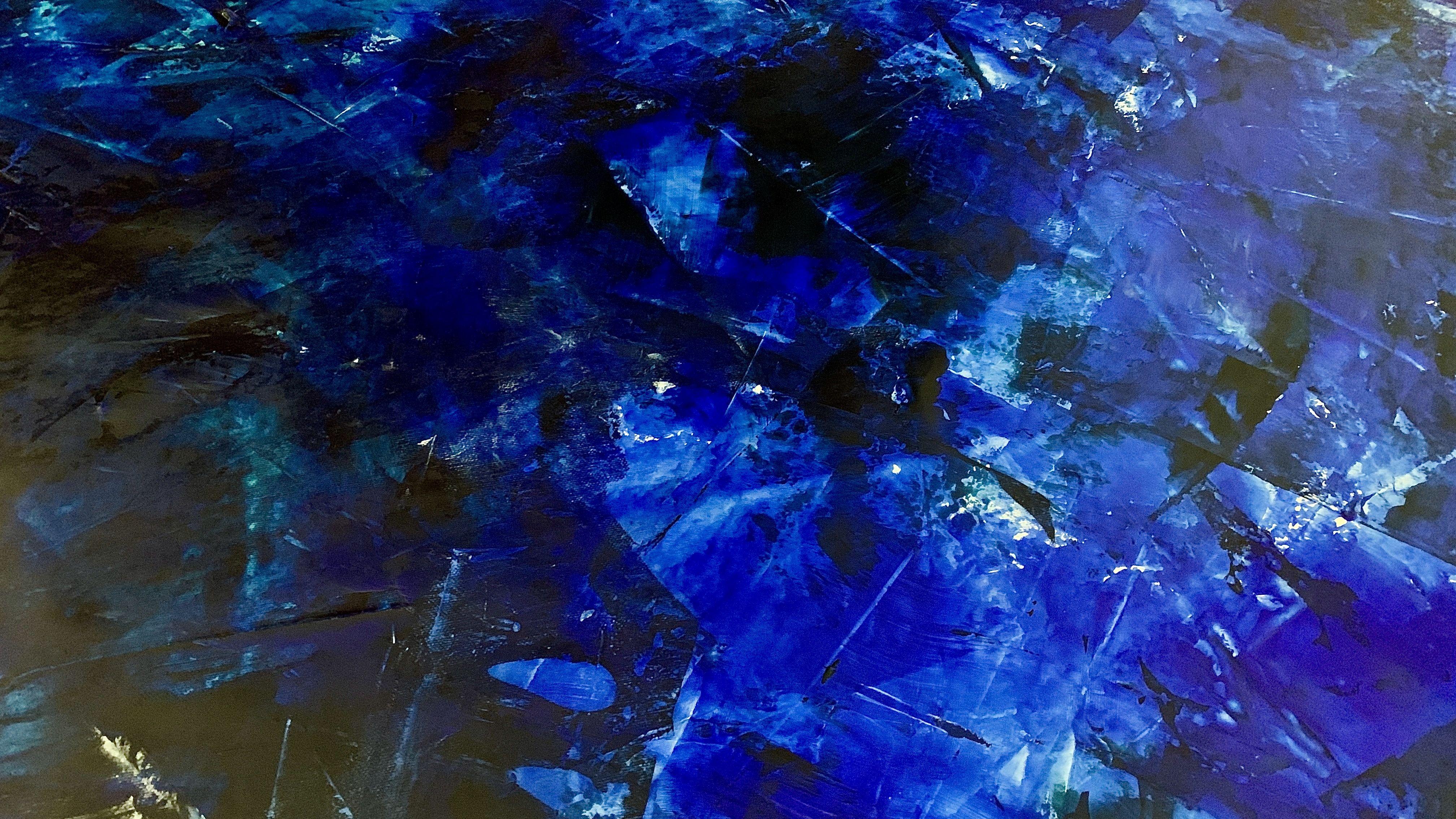 Beyond the sea no. 724 large blue abstract, Painting, Acrylic on Canvas For Sale 1