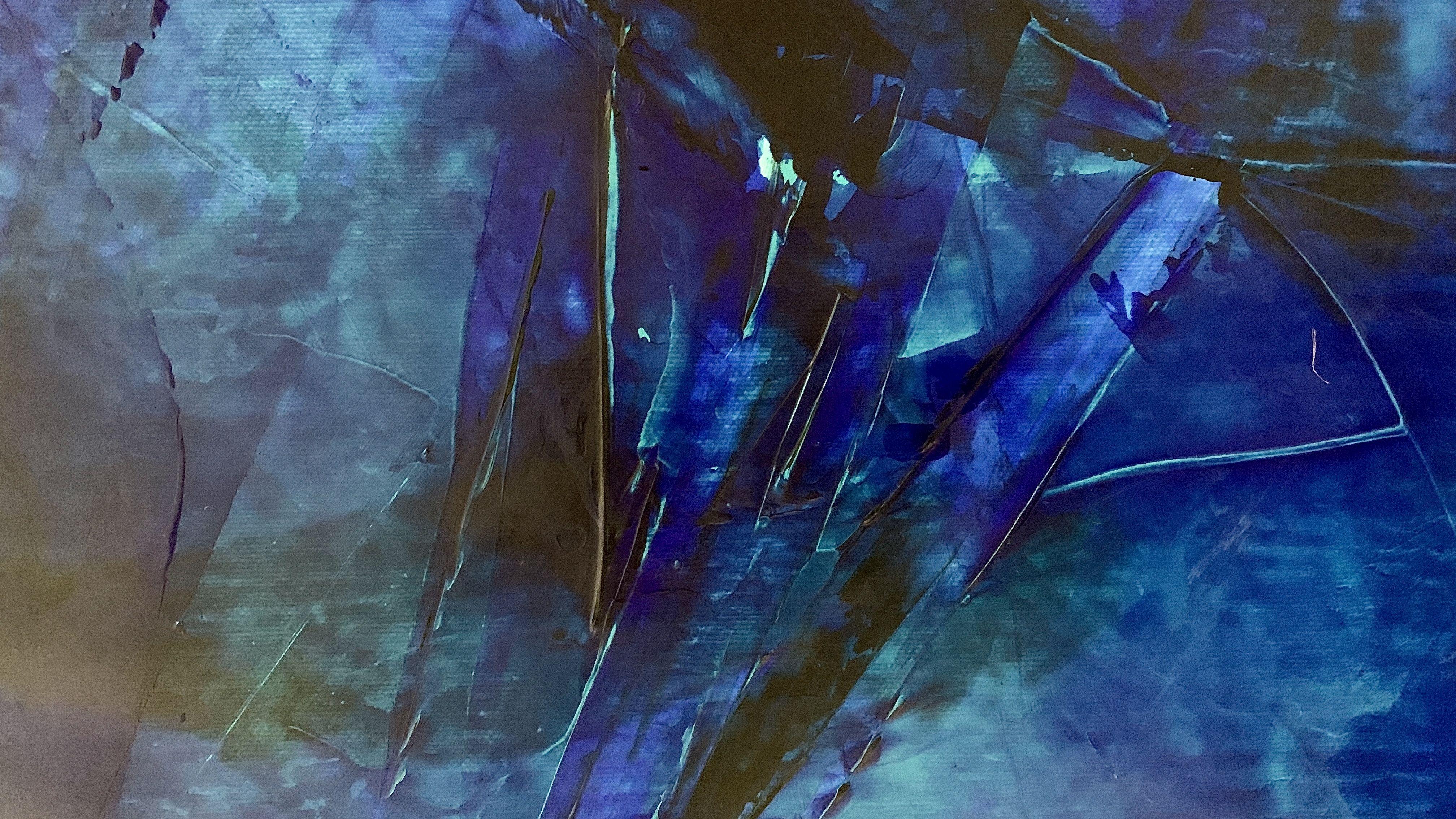 Beyond the sea no. 724 large blue abstract, Painting, Acrylic on Canvas For Sale 2
