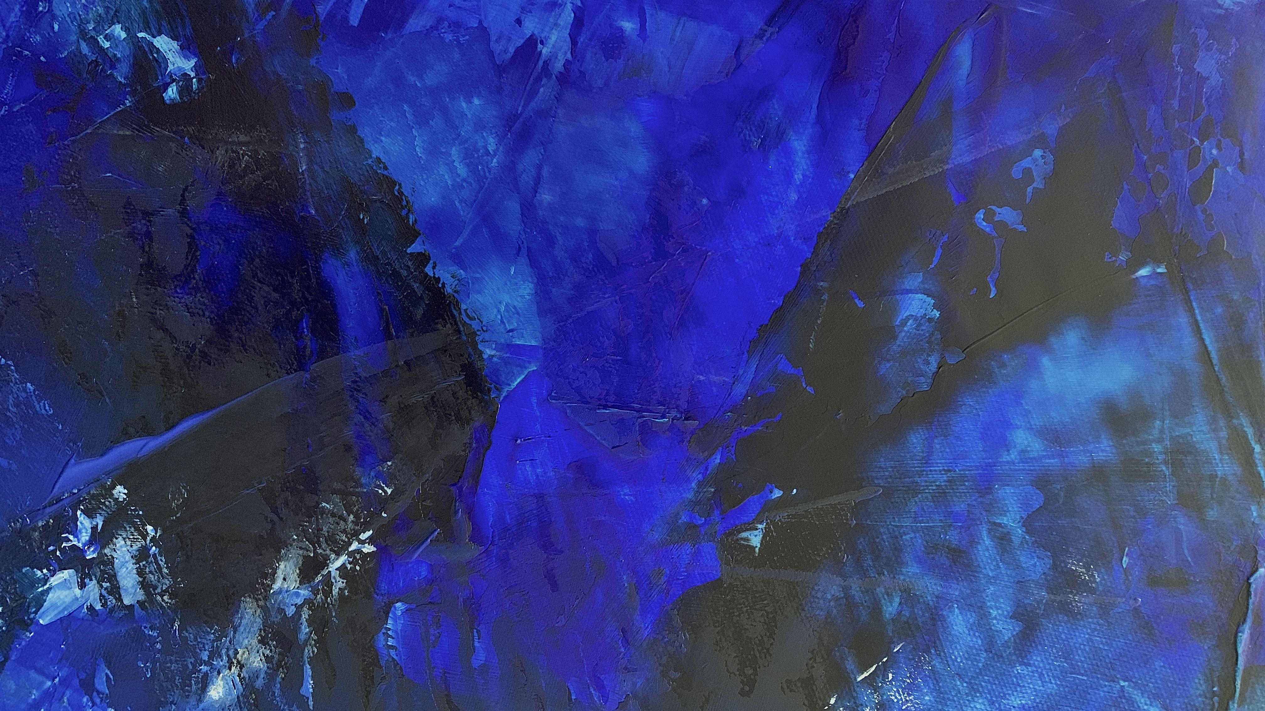 Beyond the sea no. 724 large blue abstract, Painting, Acrylic on Canvas For Sale 3