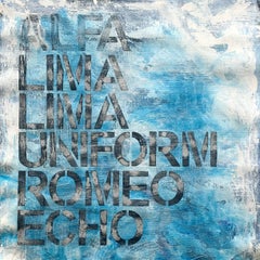 Love the sea no. 2409 typography, Painting, Acrylic on Canvas
