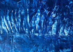 Sailing regatta no. 2329 blue abstract, Painting, Acrylic on Canvas