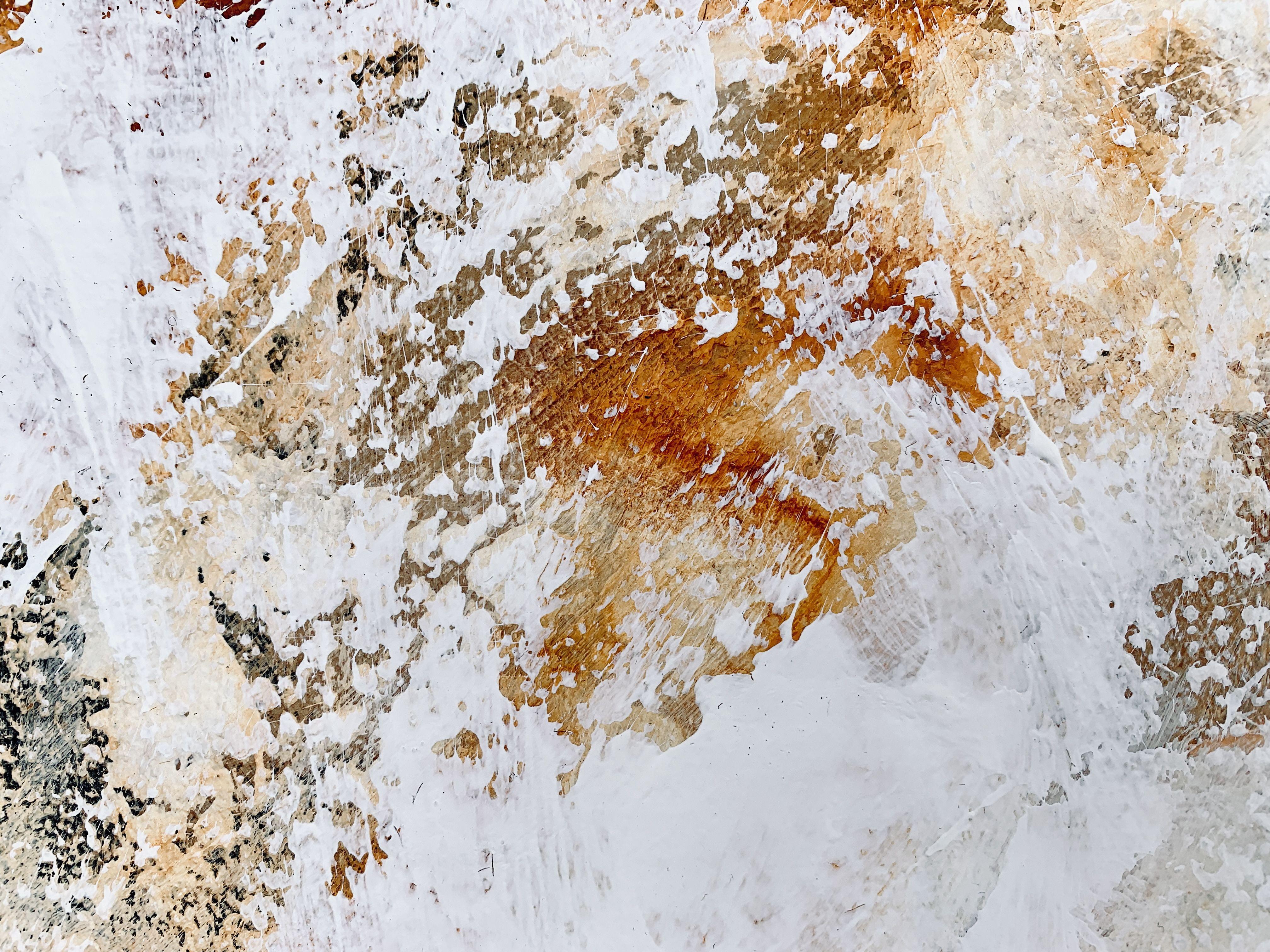 Somewhere Abstract no. 2423 XXL neutraler Minimalismus, Gemälde, Acryl auf Leinwand (Grau), Abstract Painting, von Anita Kaufmann