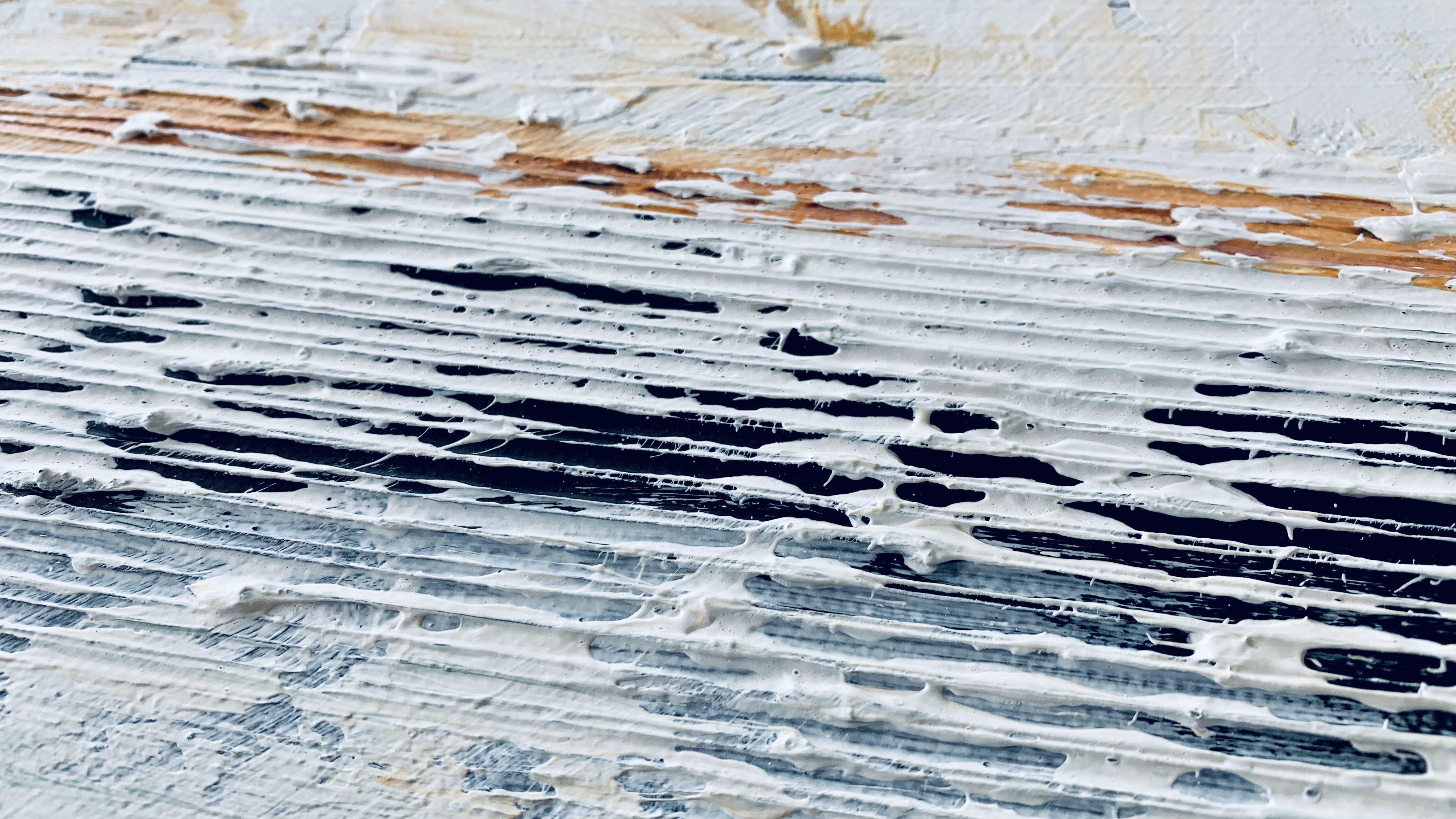 Terra Mystica no. 1359 small neutral abstract, Painting, Acrylic on Canvas For Sale 2