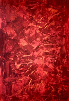 Terra Mystica no. 2525 large red abstract, Painting, Acrylic on Canvas