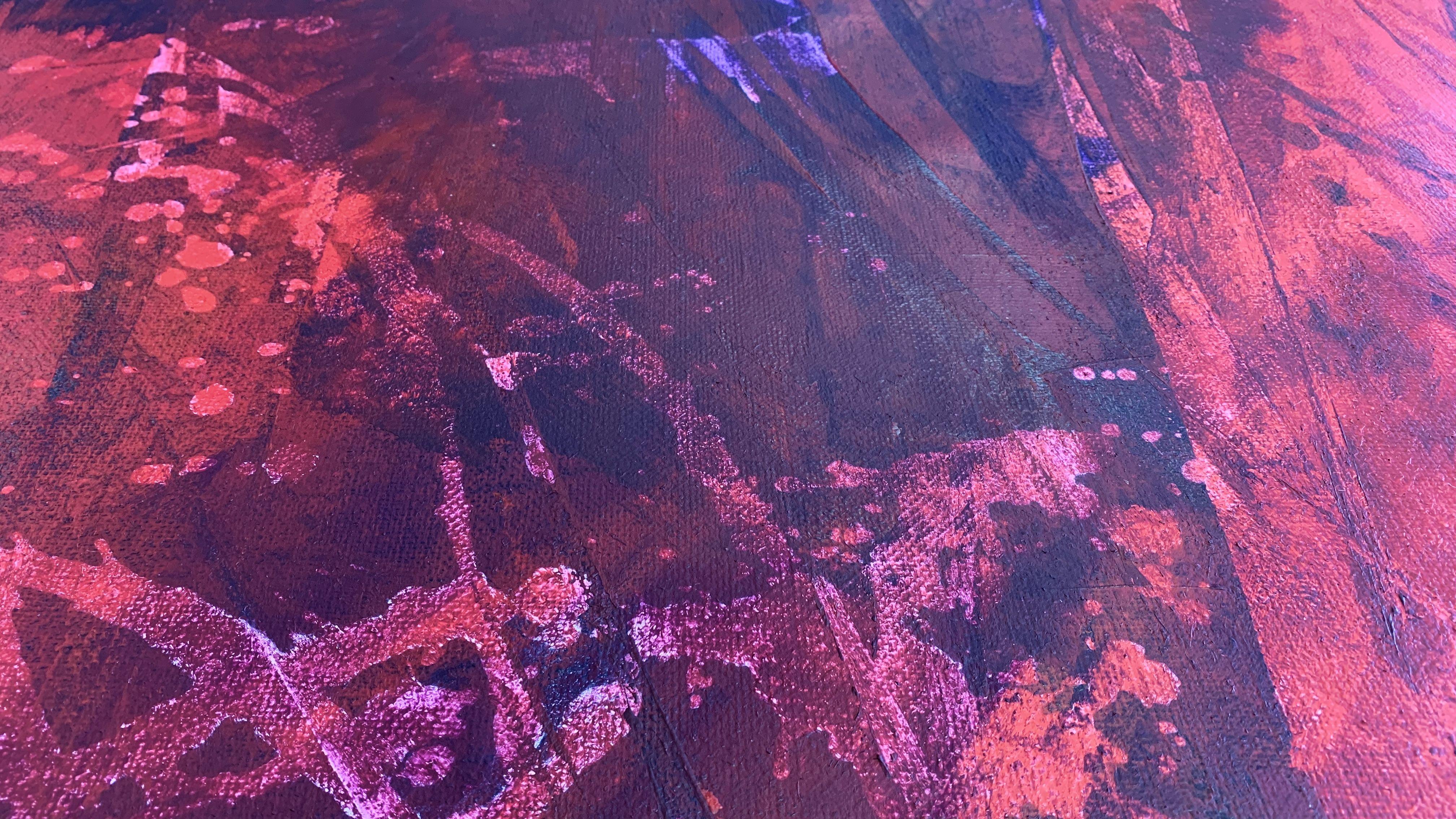 Terra Mística no. 924 rojo grande abstracto, Pintura, Acrílico sobre lienzo en venta 1
