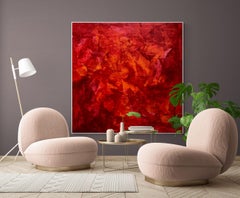 Terra Mystica no. 925 large red abstract, Painting, Acrylic on Canvas