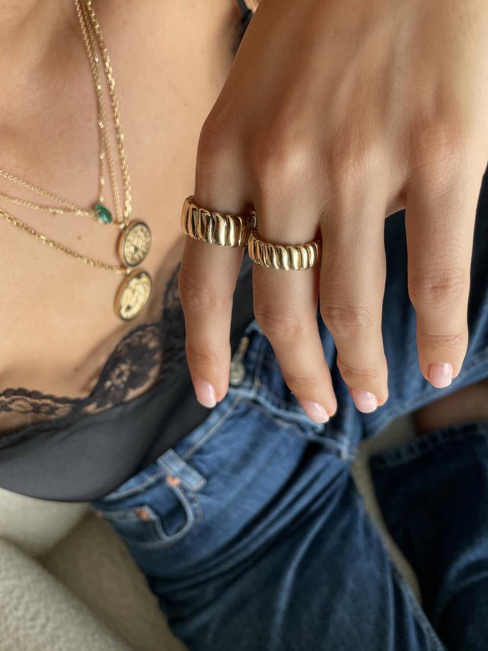 Anita Ko 18 Karat Gelbgold Klassischer Zoe-Ring, Größe 7 Damen