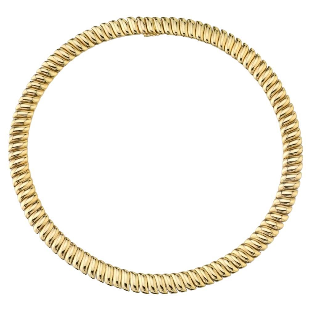 Anita Ko 18K Yellow Gold Large Zoe Choker Necklace, 18” For Sale