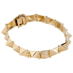 Anita Ko Spike-Armband mit Diamanten und Gelbgold
