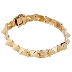 Anita Ko Diamond and Yellow Gold Spike Bracelet