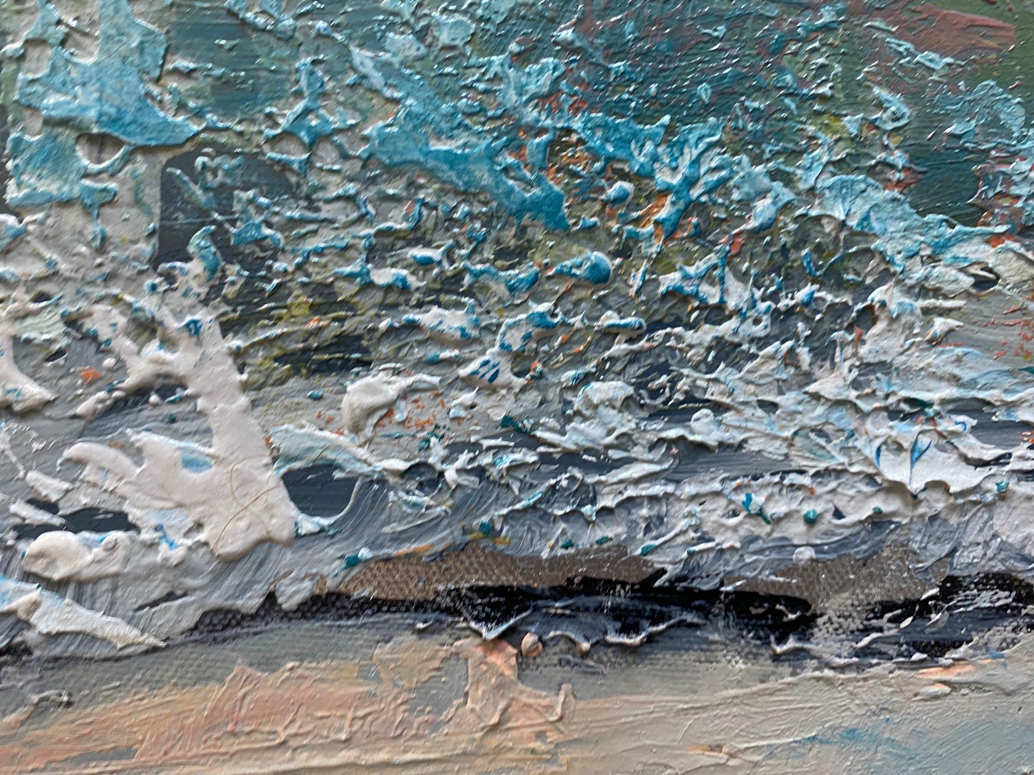 The Edge, original 24x36 abstrakter expressionistischer Meereslandschaftsbild im Stil von The Edge im Angebot 1