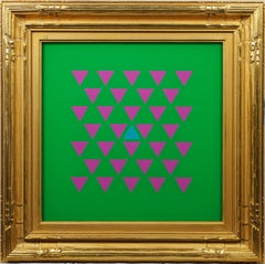 Vintage Signed American Woman Artist Geometric Abstract Original Serigraph