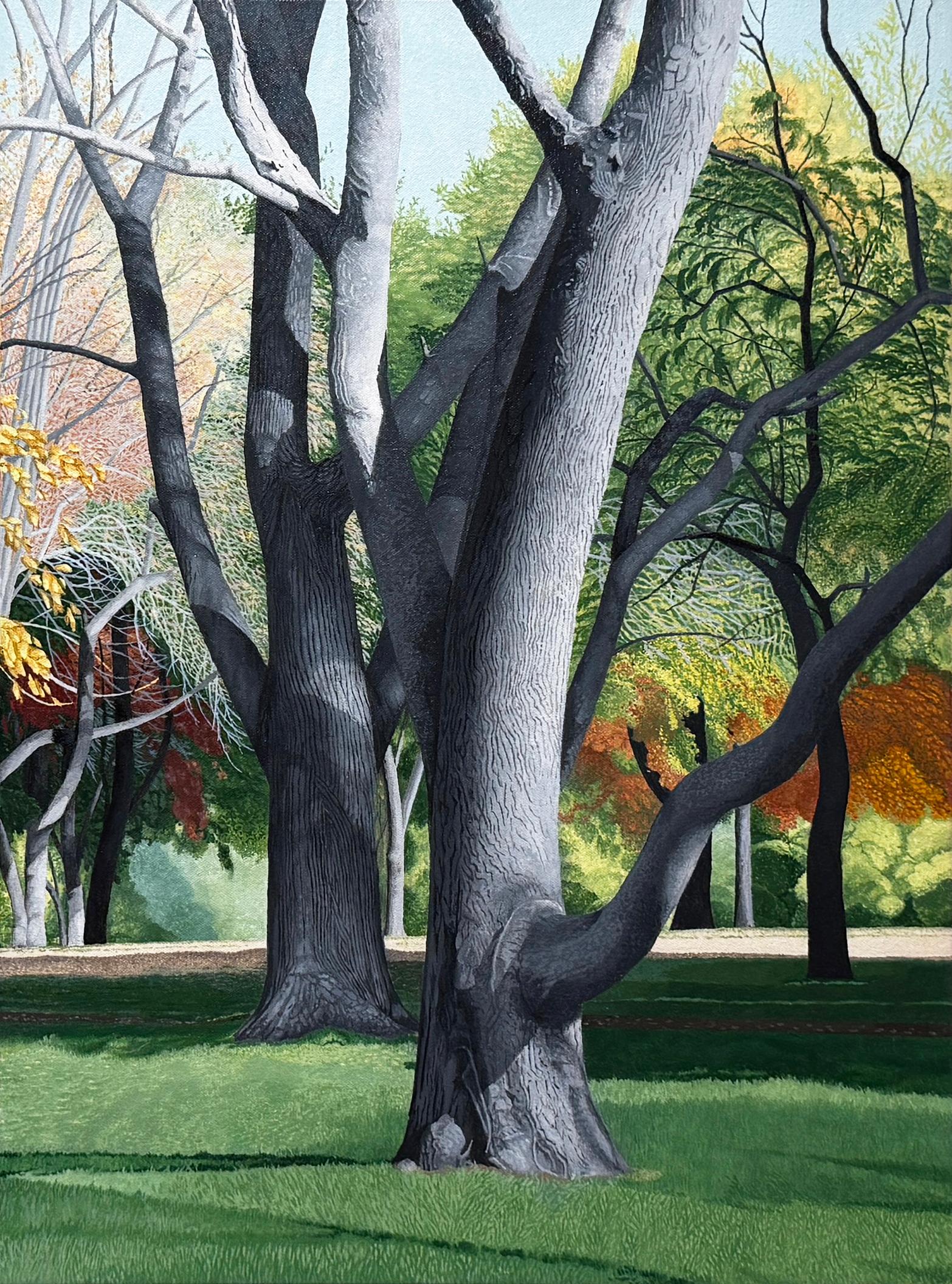 "Almost Winter" Oil Painting, Contemporary Realism Landscape, Framed