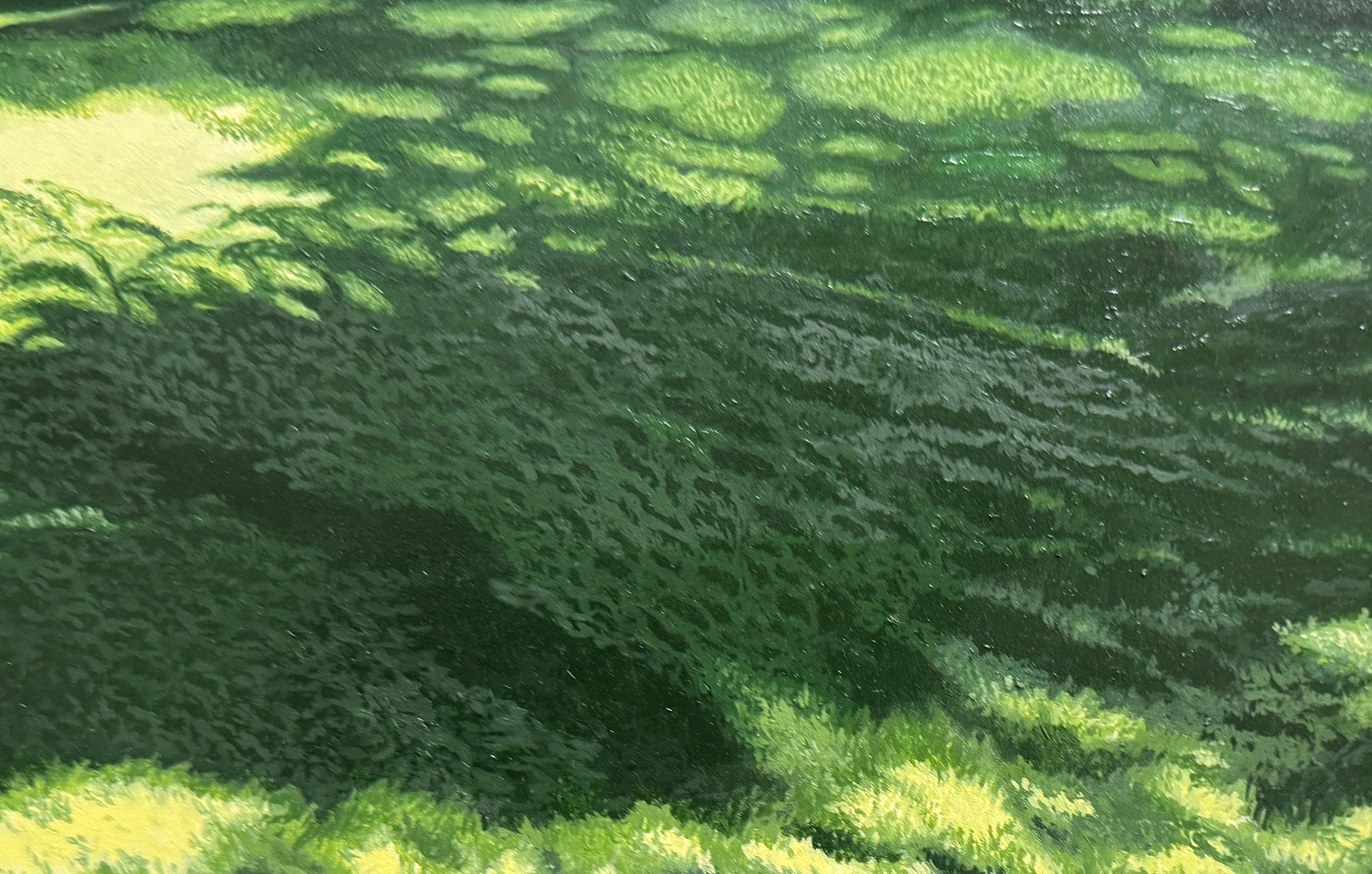 EN RETOUR DU dessinateur - Paysage / réalisme / arbres / vert en vente 2