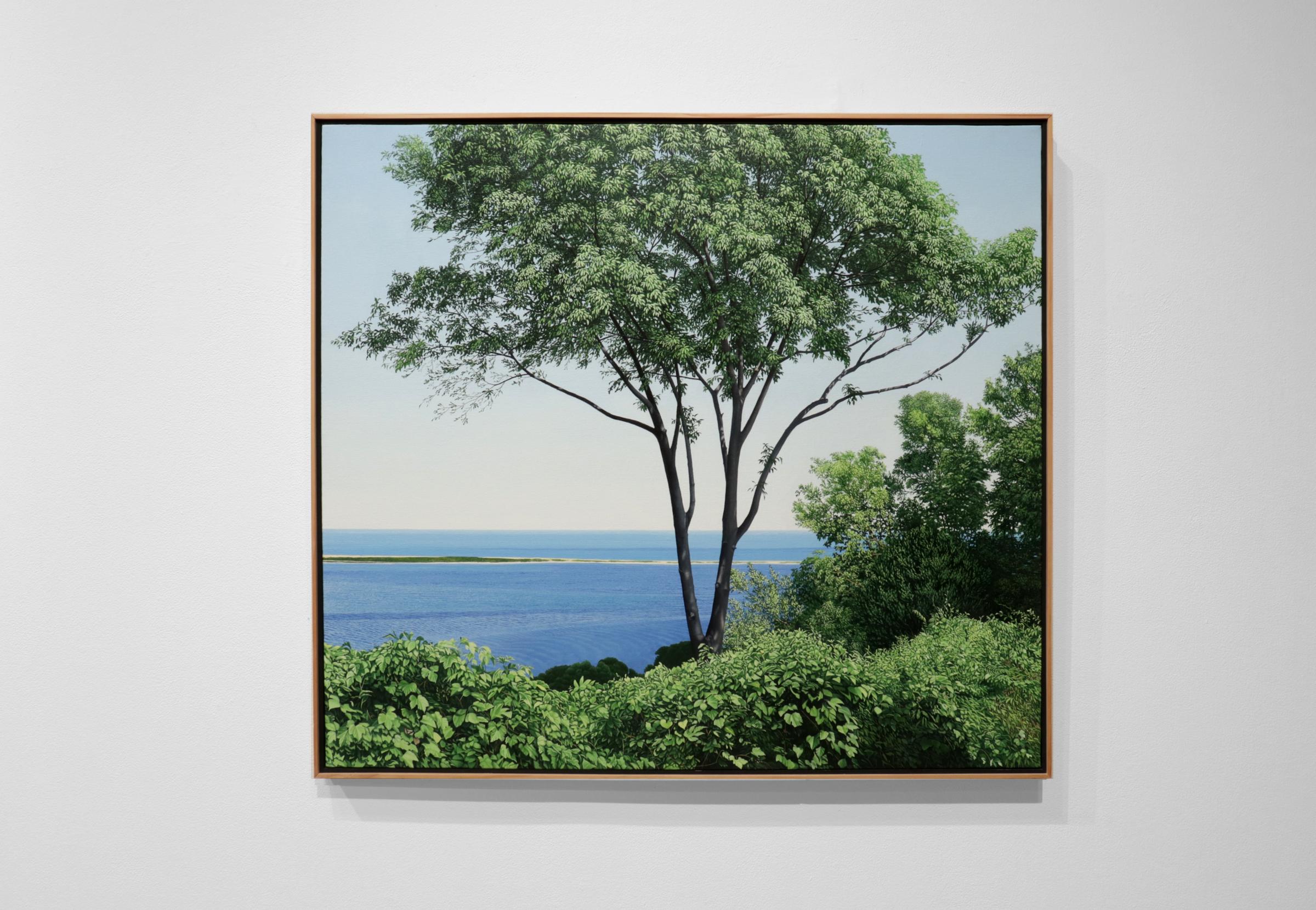 SANDY HOOK - Contemporary Landscape / Beach Scene / Photorealism - Painting by Anita Mazzucca