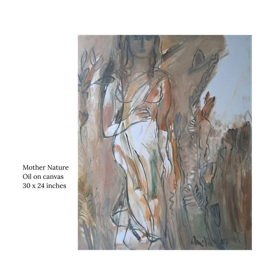 Mother Nature, Oil on Canvas by Indian Modern Artist "In Stock"