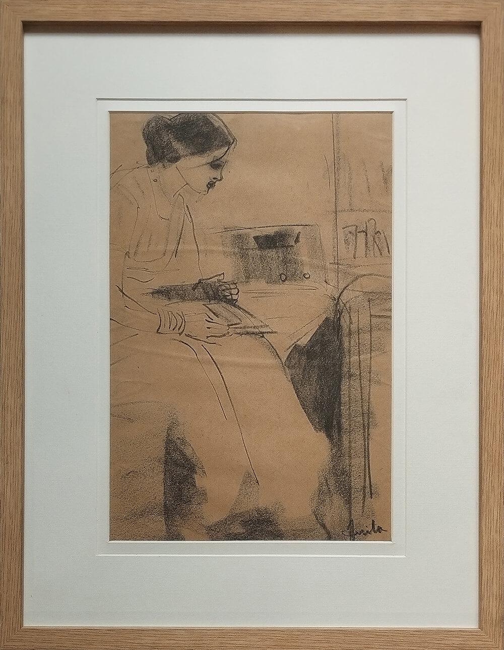 Untitled, Figurative, Charcoal on Paper by Modern Indian Artist 