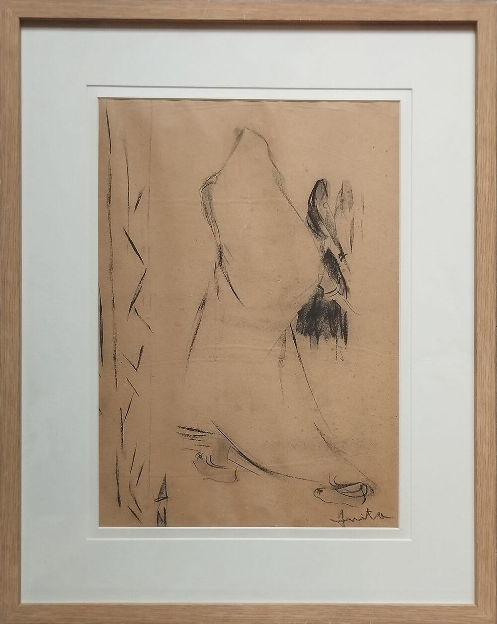 Untitled, Figurative, Charcoal on Paper by Modern Indian Artist 