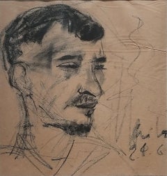 Untitled, Figurative, Charcoal on Paper by Modern Indian Artist "In Stock"