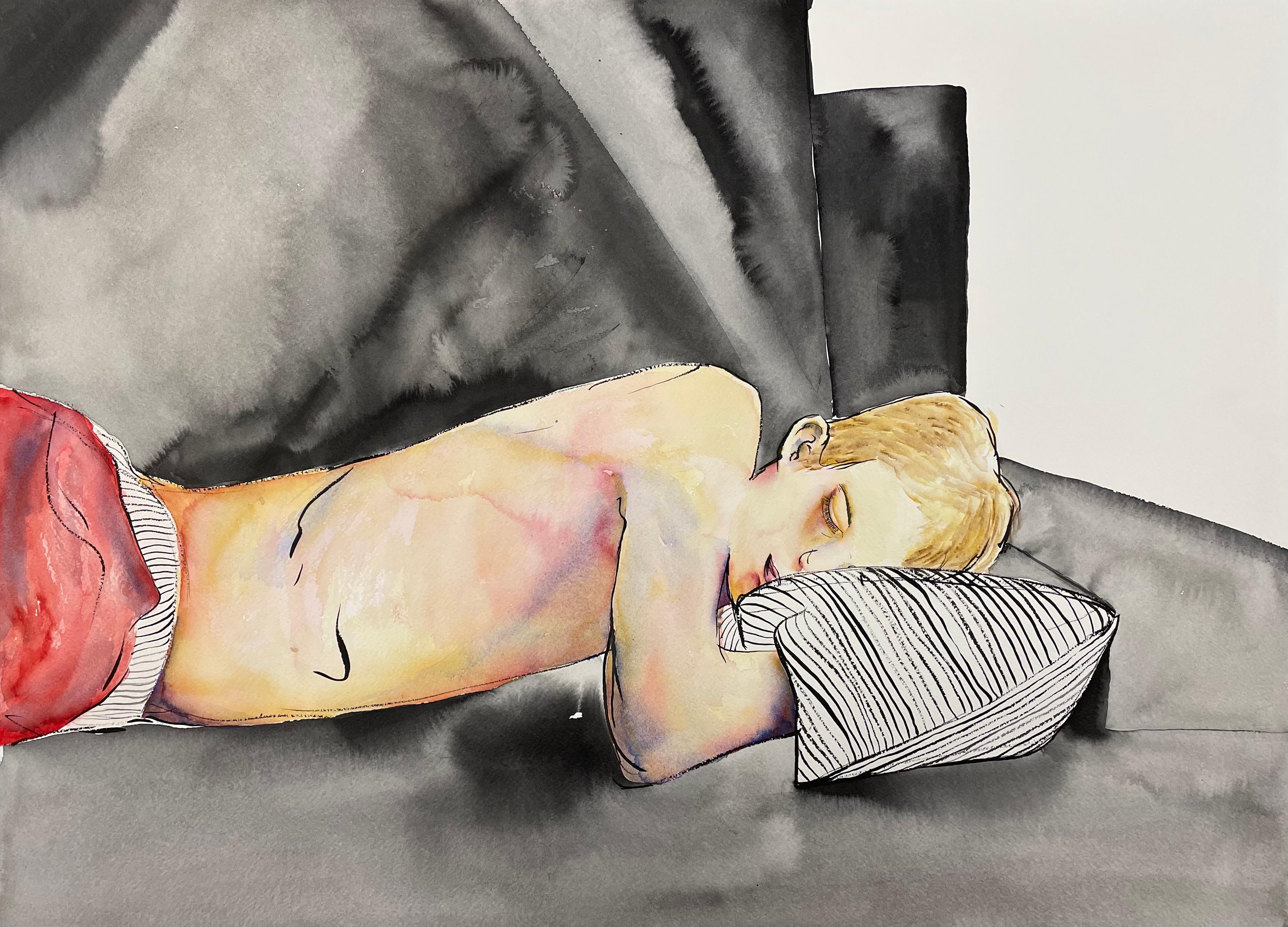 Anita Thevissen Nude Painting - Sleeping Boy