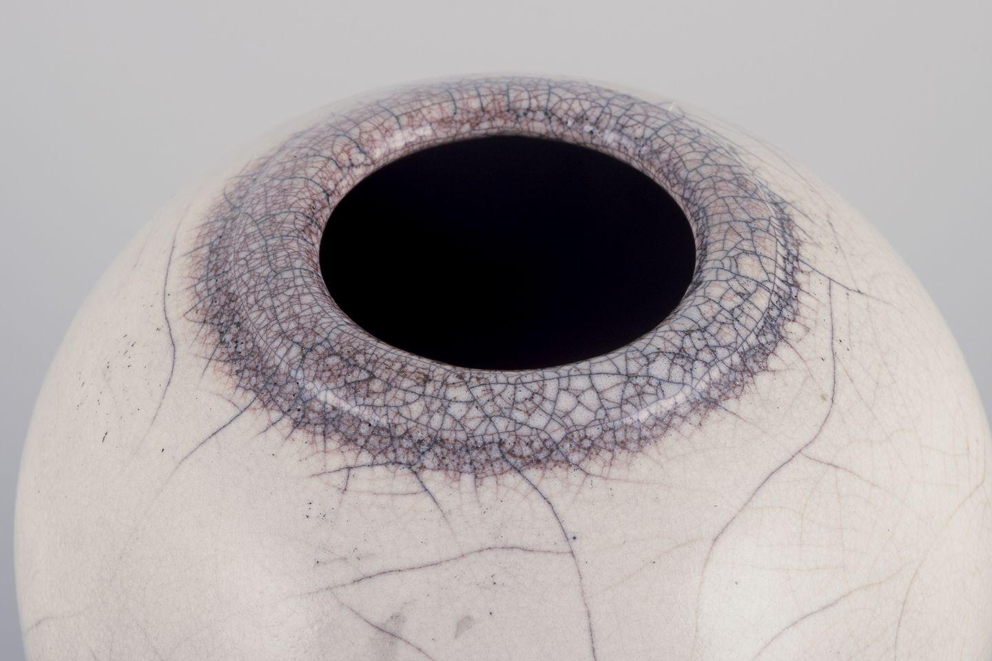 Ceramica Anita Wederbrand, ceramista di studio svedese. Vaso con coperchio unico in vendita