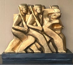 American Scene Modern Sculpture WPA Military Mid-Century Modernism Female Artist