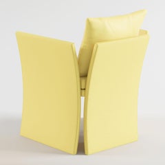 Anita Yellow Leather Armchair