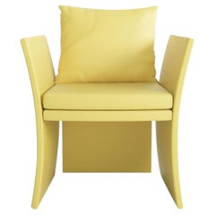 Anita Yellow Leather Armchair