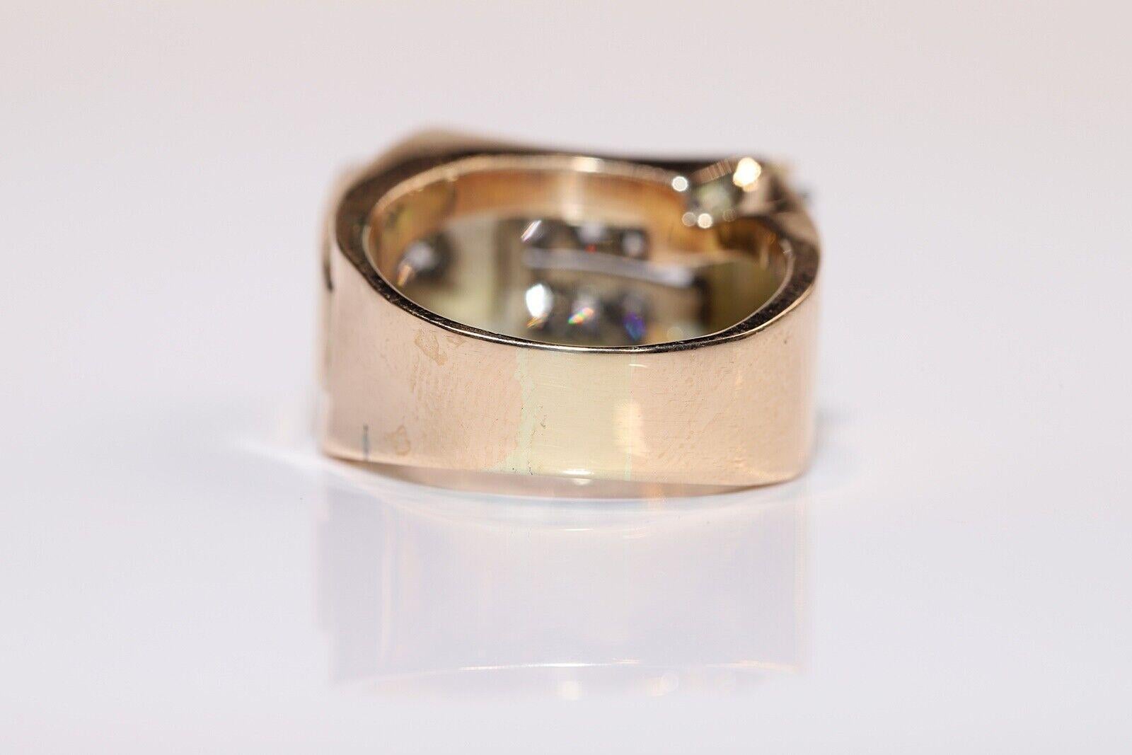 Anello Anitique Cİrca 1900s in oro 14k con diamanti naturali decorati in vendita 1