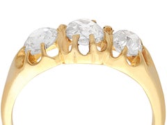 Antique 1.05 Carat Diamond and Yellow Gold Trilogy Ring